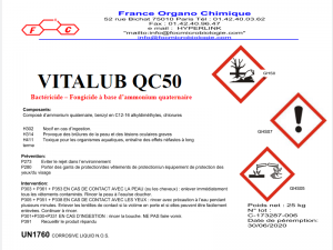 Vitalub QC 50 for works of art, museums, restoration - France Organo Chimique